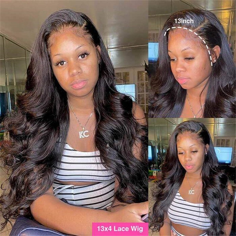 Straight/Body Wave 13*4 Lace Frontal Wigs Human Hair Pre Plucked Real Hd Lace Wig 150% Density