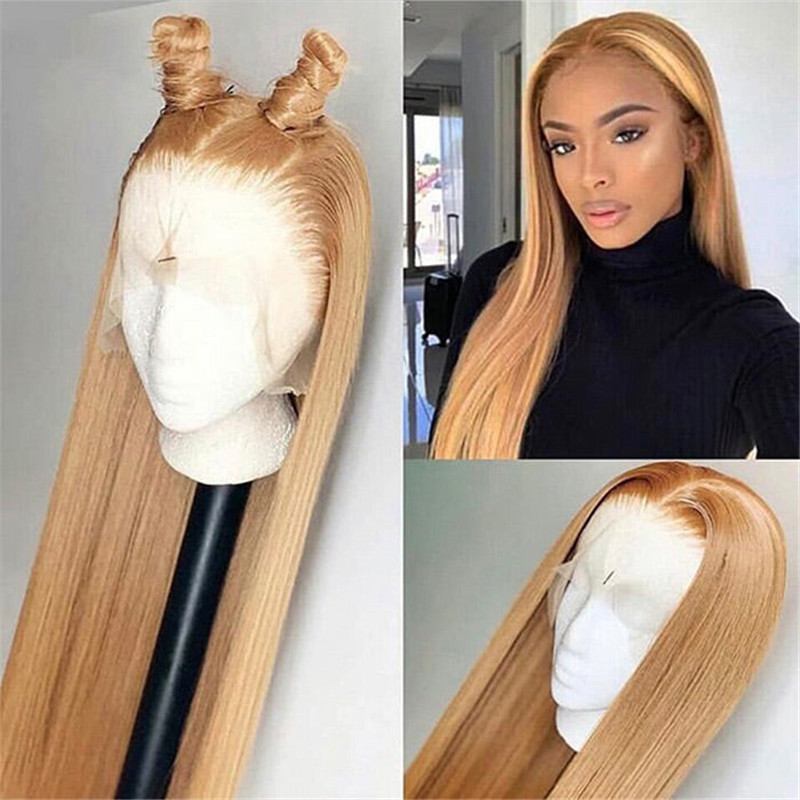Honey Blonde Wig #27 Human Hair Wigs For Women Pre Plucked 13X6 Hd Lace Frontal Wigs