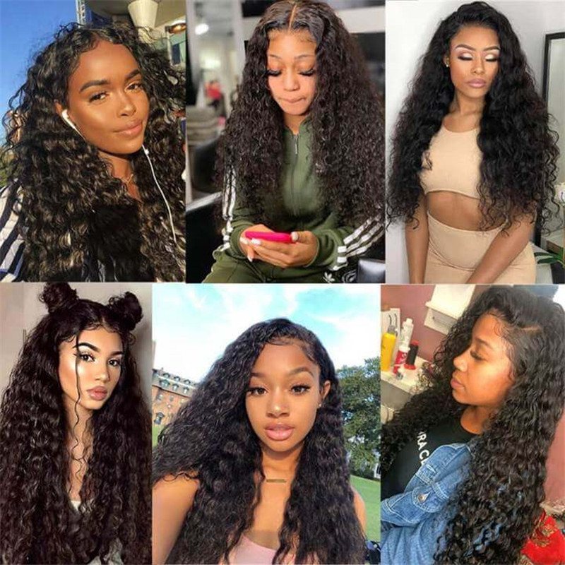 Water Wave Hair 13*4 Hd Lace Front Wigs Glueless Transparent Lace Wig Pre-Plucked Hairline