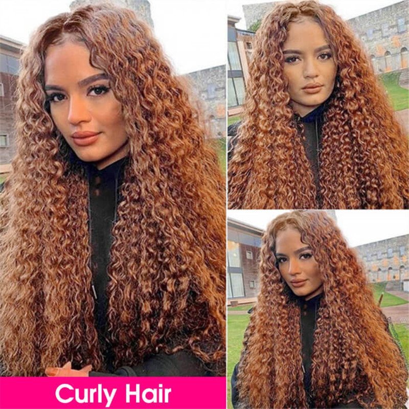 #30 Chestnut Brown Color Human Hair Wigs 13*6 Hd Lace Frontal Wig Pre Plucked Hairline