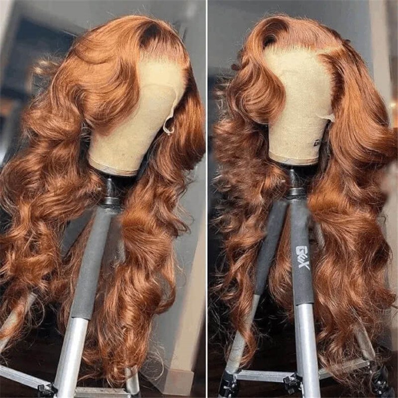 #30 Chestnut Brown Color Human Hair Wigs 13*6 Hd Lace Frontal Wig Pre Plucked Hairline