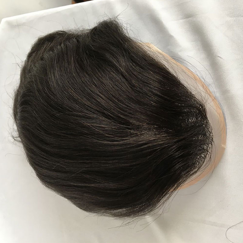 100%Human Hair WigsToupee for Men Hair Pieces Men's Toupee Super Thin Mono Lace with PU Around Ombre Blonde 60 Color10" x 8" Toupee