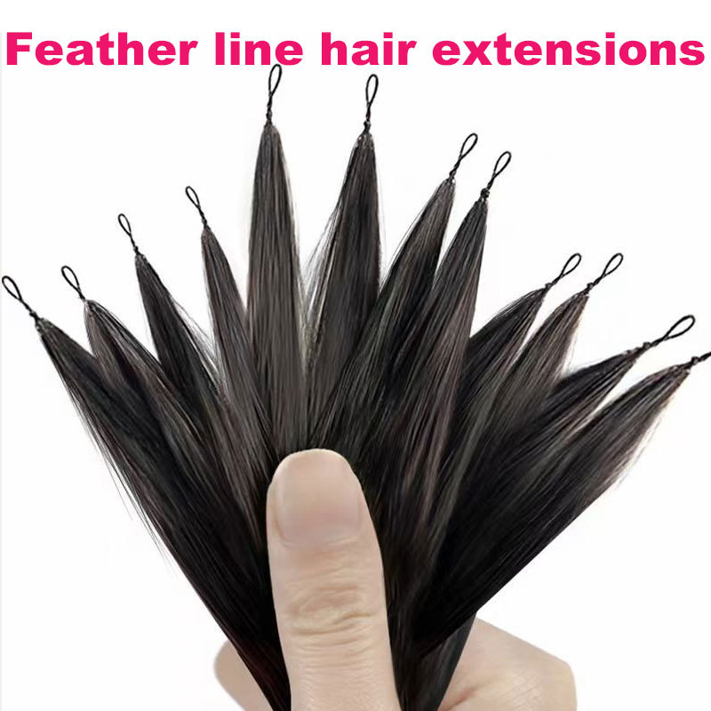 200pc/Lot Feather Line Hair Extensions 100% Human Hair Extensions Long Straight 18-24inch Feather Hair Extensions