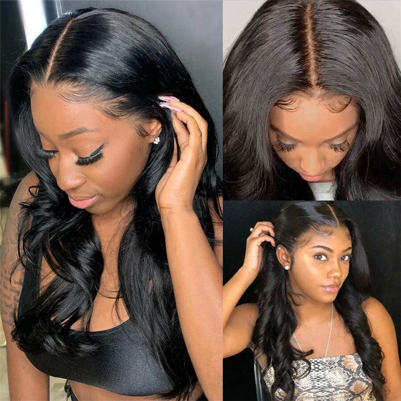 Natural 360 Lace Frontal Wigs Pre Plucked With Baby Hair Body Wave Brazilian Human Hair Wig