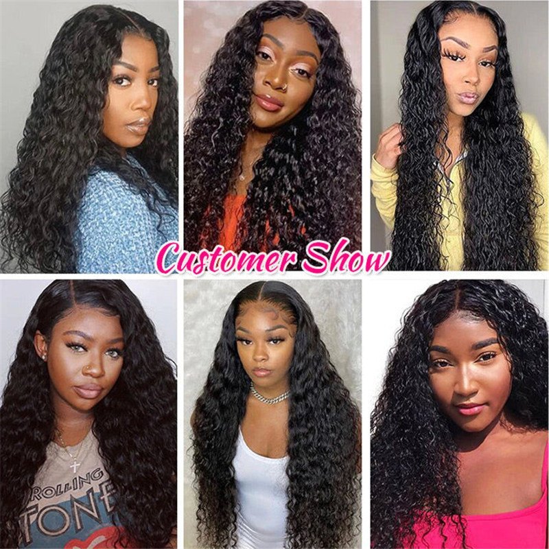 Brazilian Water Wave 5X5 Hd Lace Human Hair Wet And Wavy Wigs Pre Plucked Glueless Lace Wig