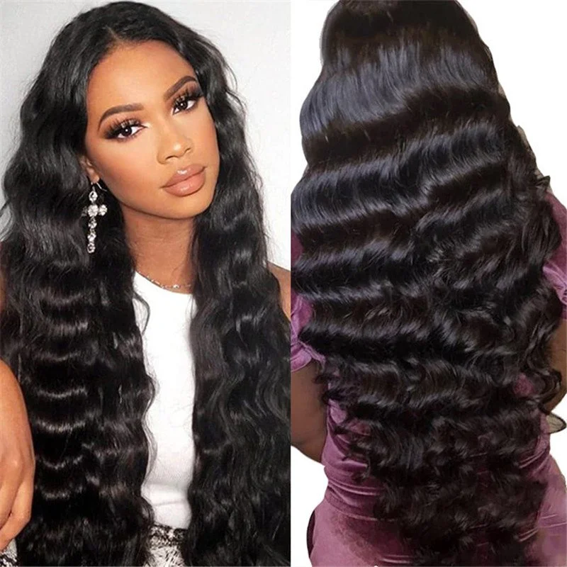 Loose Deep Wave Middle Part 5X5 Hd Closure Wigs Quality Wigs Long Human Hair 30 Inch Wig