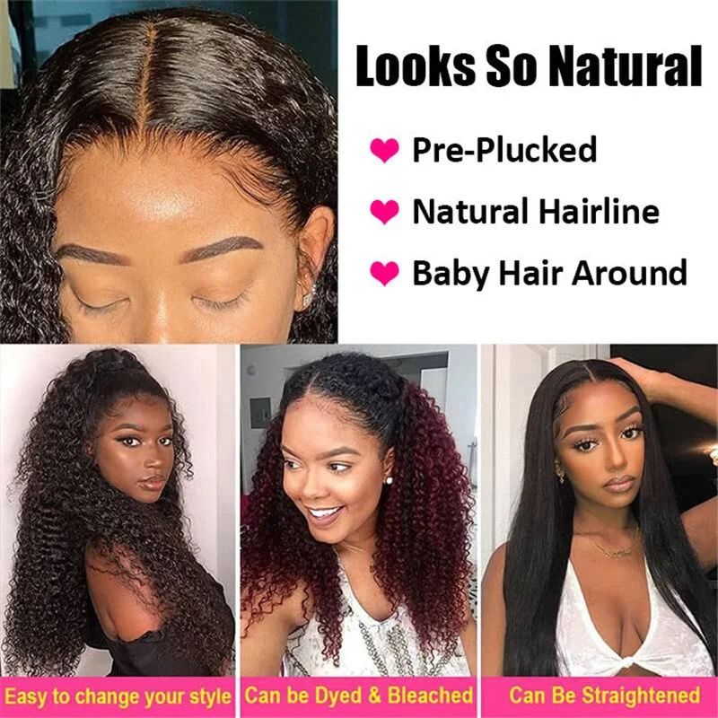 360 Lace Frontal Wig Human Hair 150% Density Glueless Deep Wave Wig Beauty Supply For Sale