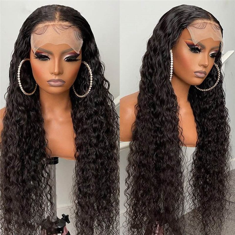 Brazilian Water Wave 5X5 Hd Lace Human Hair Wet And Wavy Wigs Pre Plucked Glueless Lace Wig