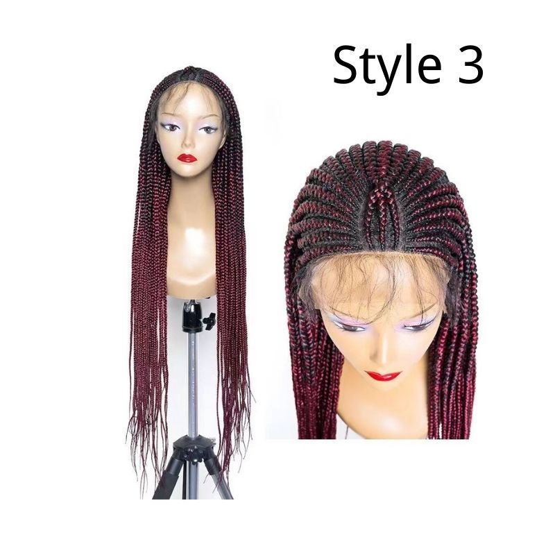 Full Lace Braid Wigs 36 Inches Long For Black Women  Braids Lace Wigs Synthetic Hair