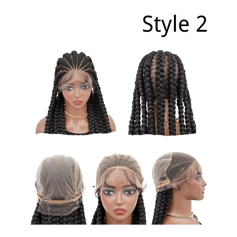 Full Lace Braid Wigs 36 Inches Long For Black Women  Braids Lace Wigs Synthetic Hair