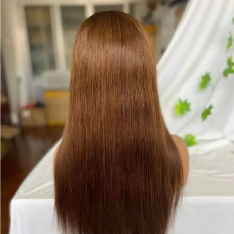 Chocolate Brown  Transparent Hd Lace Front Wigs Human Hair Wigs For Women Pre Plucked Hd Lace Front Wigs