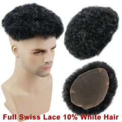Full Swiss Lace 10% White Hair
