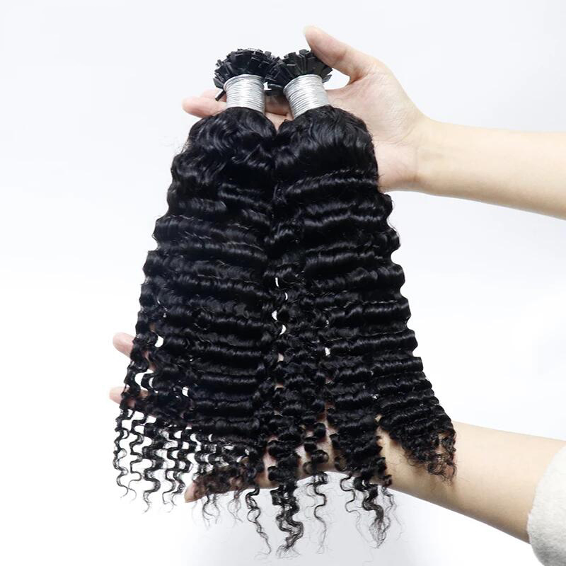 Afro Kinky Curly Flat K Tip Extensions Human Hair K Tip Hair Flat Tip Hair Extension Curly K Flat Tip Virgin Hair