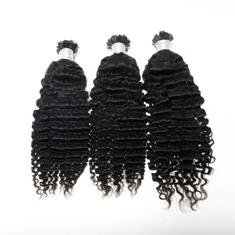 Afro Kinky Curly Flat K Tip Extensions Human Hair K Tip Hair Flat Tip Hair Extension Curly K Flat Tip Virgin Hair