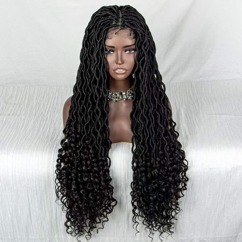 Synthetic Braiding Hair for Black Women Crochet Braid Black and Ombre Brown Lace Front Wig Afro Twist Braid Hair Pre Stretch