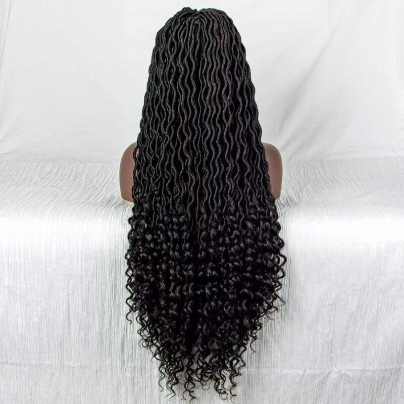 Synthetic Braiding Hair for Black Women Crochet Braid Black and Ombre Brown Lace Front Wig Afro Twist Braid Hair Pre Stretch