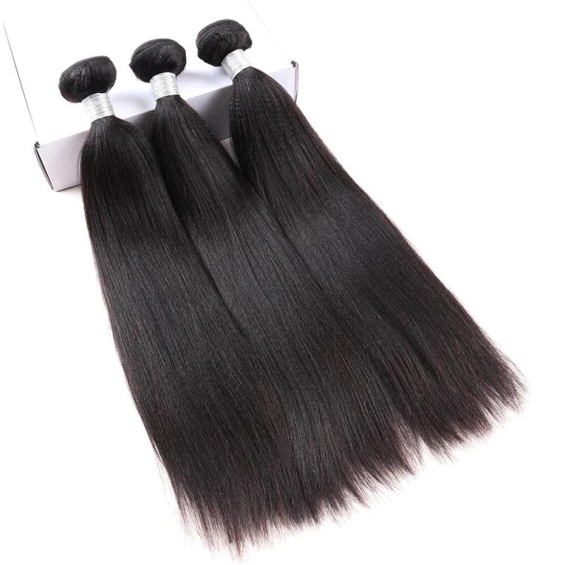 Best Website To Order Hair Bundles Italian Yaki Brazilian Human Hair Weaves 3Bundles Natural Color