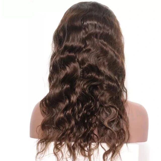 Lace Front Human Hair Wigs Body Wave 250% Density Wig Pre-Plucked Natural Hair Line with Baby Hair #4 color
