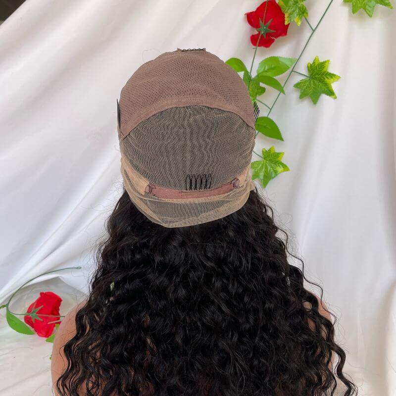 4X4 Silk Top Full Lace Wigs Human Hair Wigs  Deep Wave 150% Density Pre-Plucked Natural Hairline For Women