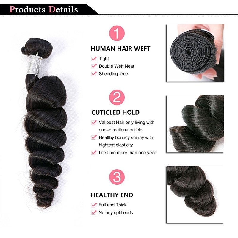 Unprocessed Loose Wave Brazilian Remy Hair 4x4 Lace Closure With Human Hair Bundles 3Pcs Brazilian Loose Wave With Closure
