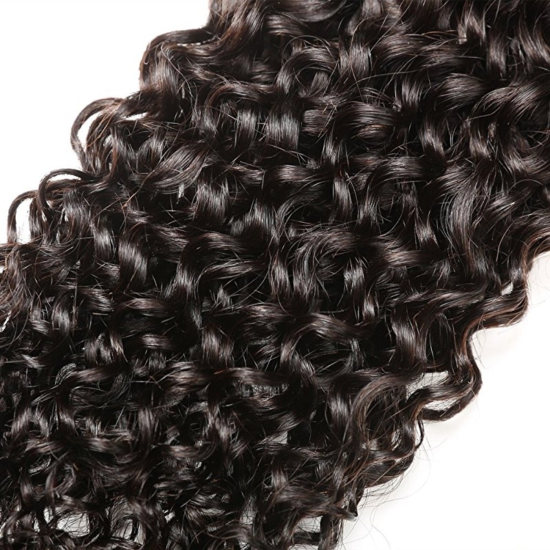 Brazilian Unprocessed Curly Virgin Weave Hair 3 Bundles with Closure Deep Curly Human Hair Extensions