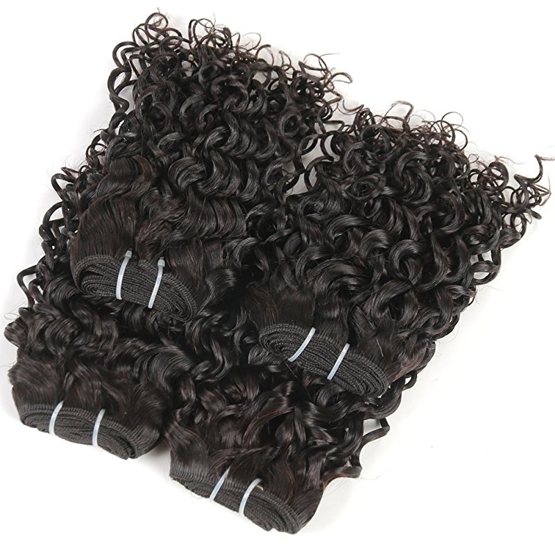 Brazilian Curly Remy Hair with Free Part Lace Closure Kinkys Curly Human Hair Bundles with Closure Hair Natural Color