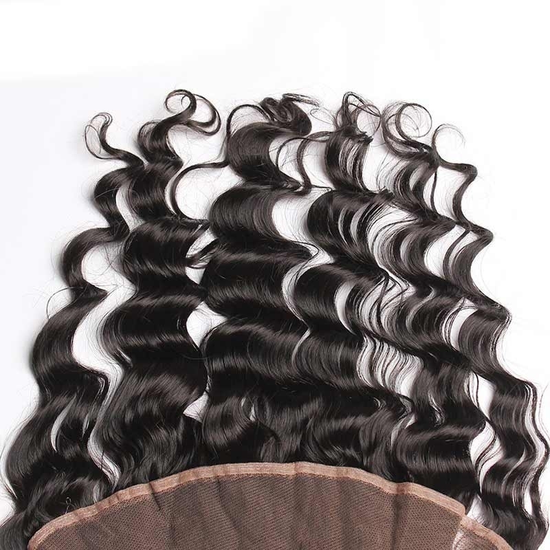 Loose Wave Malaysia Human Hair Best Ear To Ear Lace Frontal Closure Piece 13x4 inchs Natural Color For Sale
