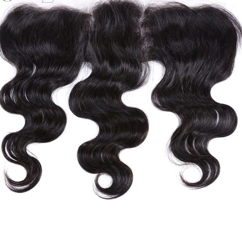 Bleached Knots Lace Frontal Closure 13X4 Brazilian Remy Hair Body Wave Nature Color Human Hair