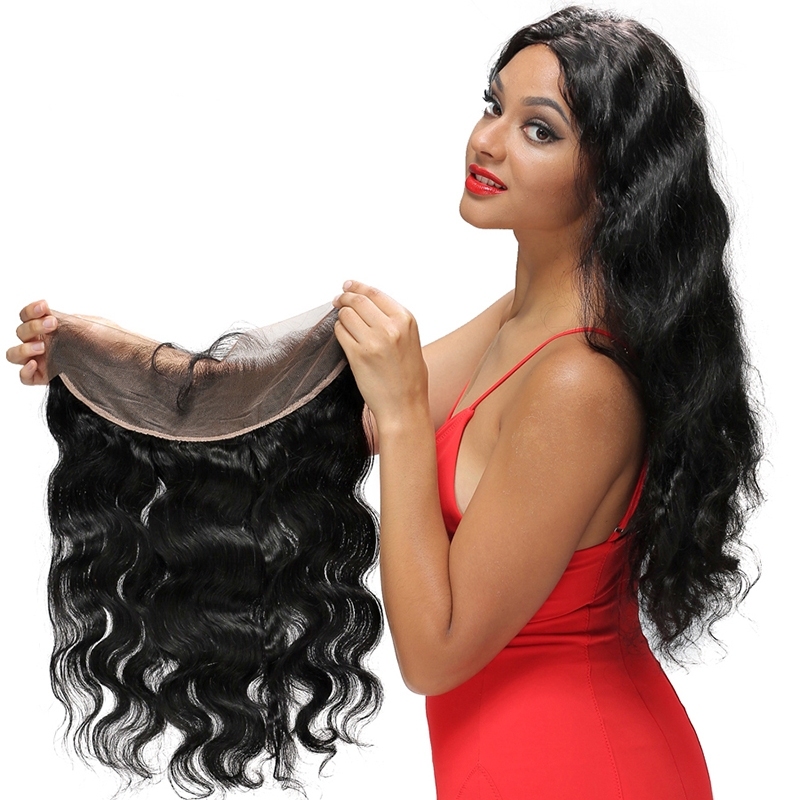 Pre Plucked Lace Frontal Closure 13x4 Body Wave Brazilian Remy Hair With Baby Hair Natural Hairline Free Part