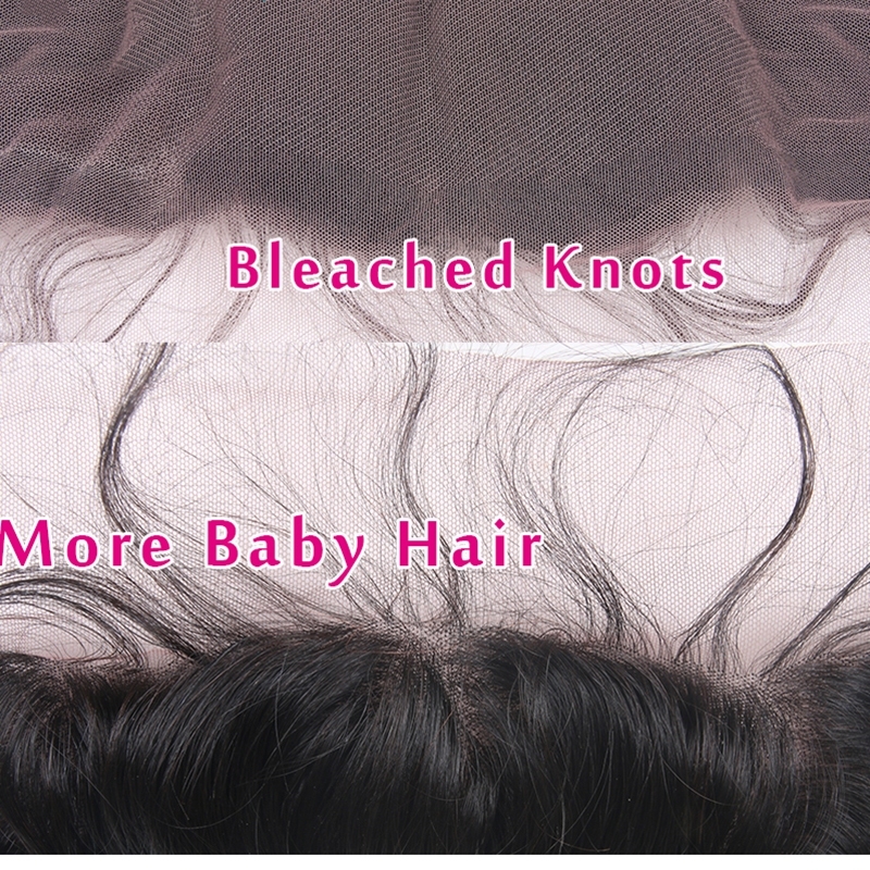 Pre Plucked Lace Frontal Closure 13x4 Body Wave Brazilian Remy Hair With Baby Hair Natural Hairline Free Part