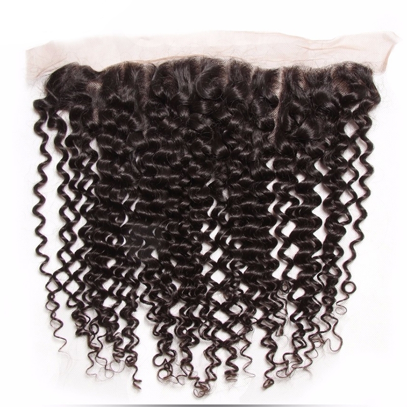 13x4 Malaysian Curly Hair Lace Frontal Closures 1 Piece Ear to Ear Free Part Closure