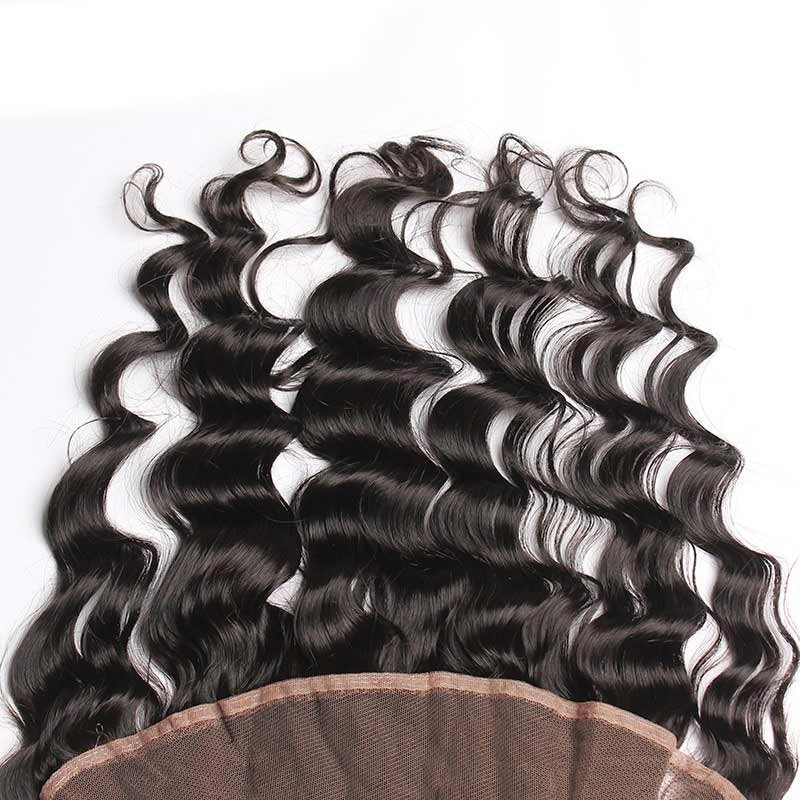 Ear To Ear Lace Frontal Closure Loose Wave Hairstyles Brazalian Remy Hair 13x4inchs Natural Color For Sale