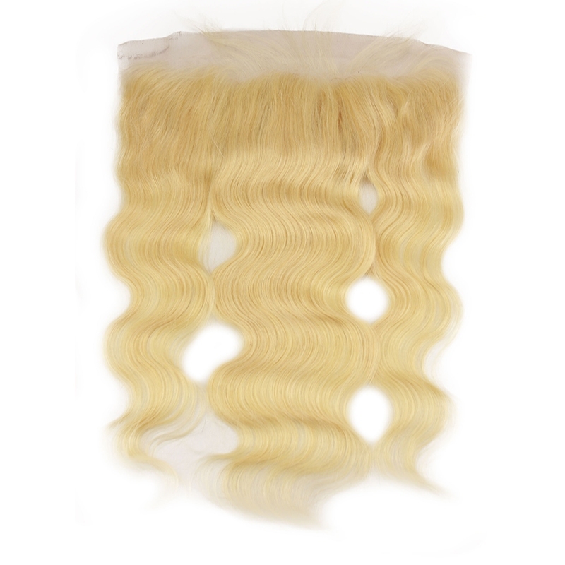 613 Blonde Lace Frontal Closure Brazilian Body Wave Hair 13x4 Closure Human Hair Bleached Knots With Natural Baby Hair