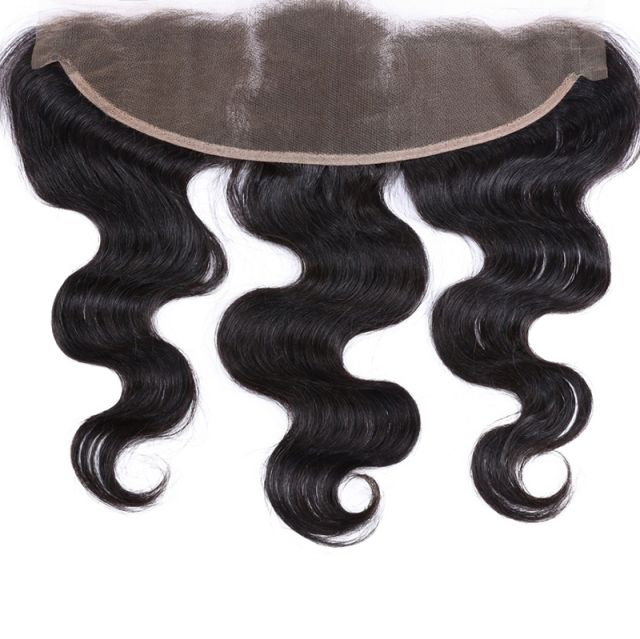 Bleached Knots Lace Frontal Closure 13X4 Brazilian Remy Hair Body Wave Nature Color Human Hair