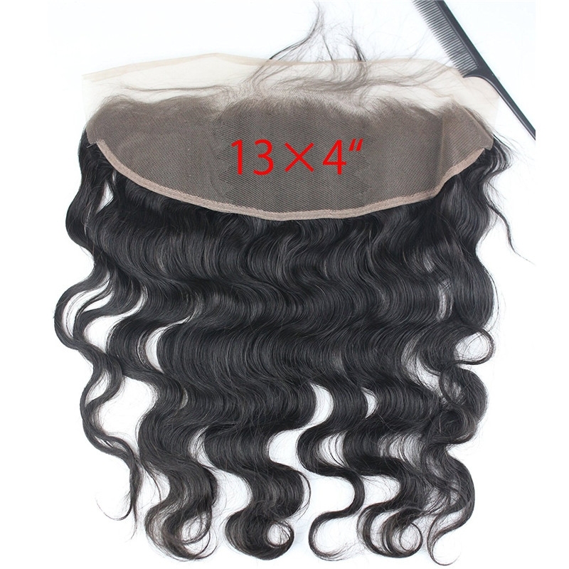 13x4 Full Lace Frontal Closure Body Wave Free Part Ear to Ear Brazilian Human Hair Extensions Frontal Lace Closure with Baby Hair Bleached Knot