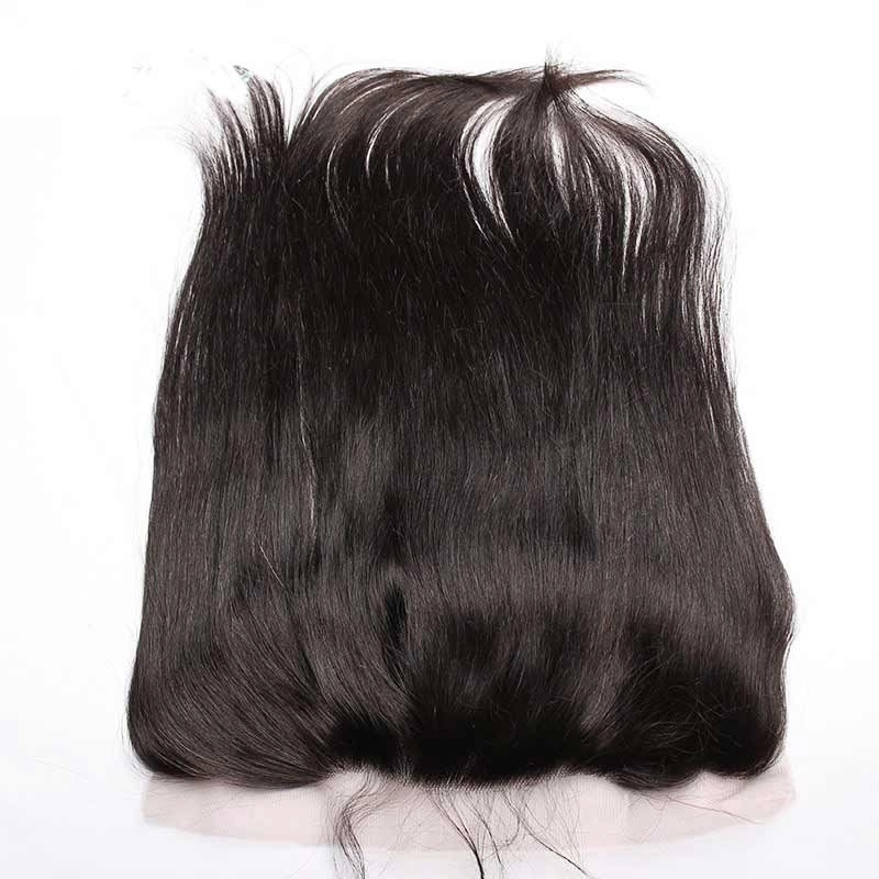 Ear To Ear Lace Frontal Closure Hairstyles 13x4inchs Silk Straight Brazalian Remy Hair Natural Color