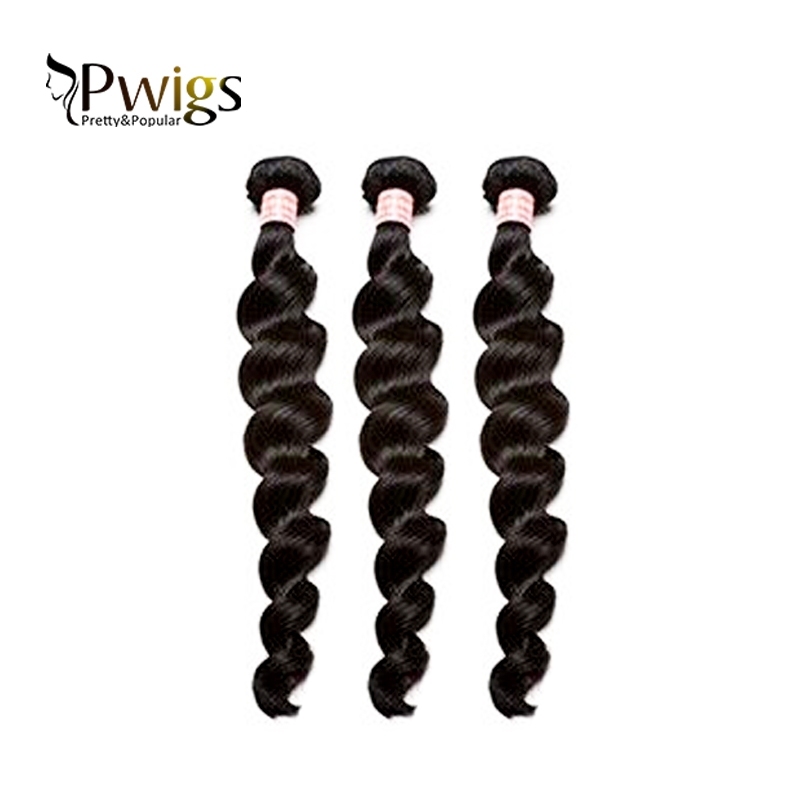 Brazilian Remy Hair Bundles With Frontal Loose Deep Wave 3 Bundles With 13x6 Lace Frontal Closure Human Hair
