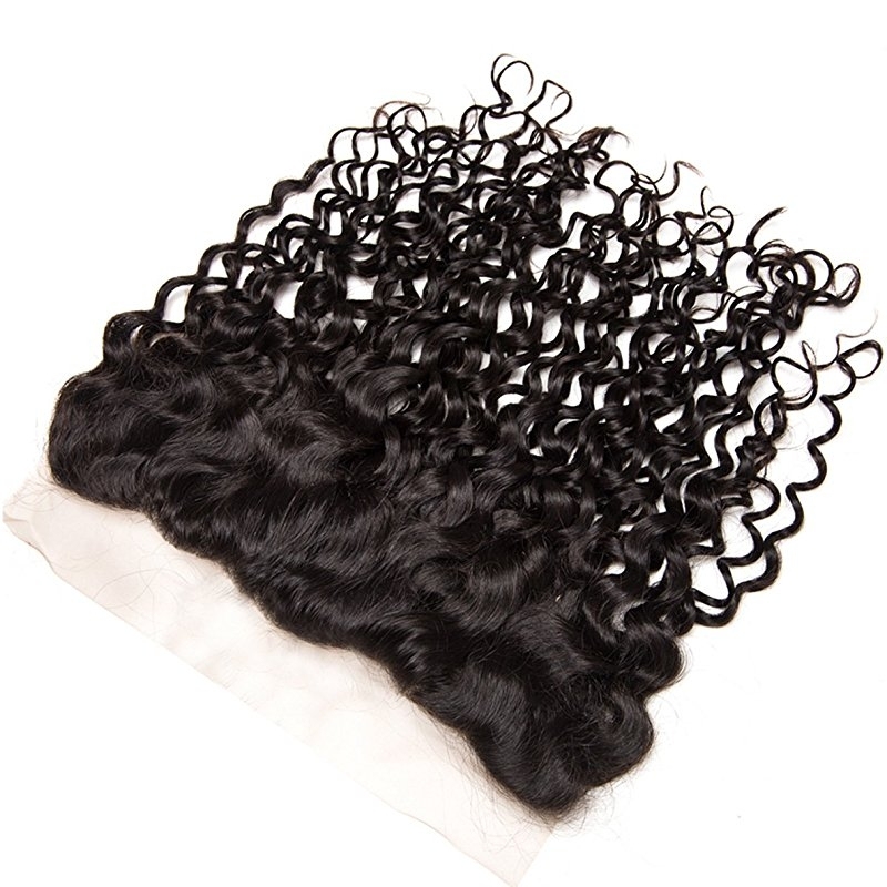 Good Quality Remy Hair 3 Bundles Natural Wave Hair with Free Part Lace Frontal Closure