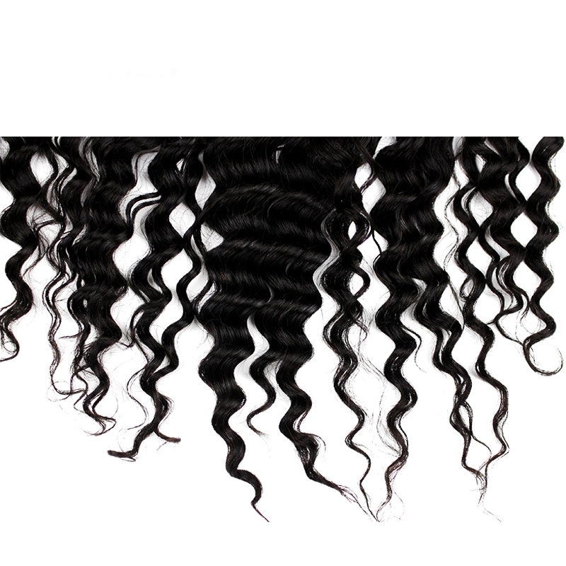 Brazilian Deep Wave 13x6 Lace Frontal Closure Ear To Ear Pre Plucked With Baby Hair Viegin Human Hair Free Part