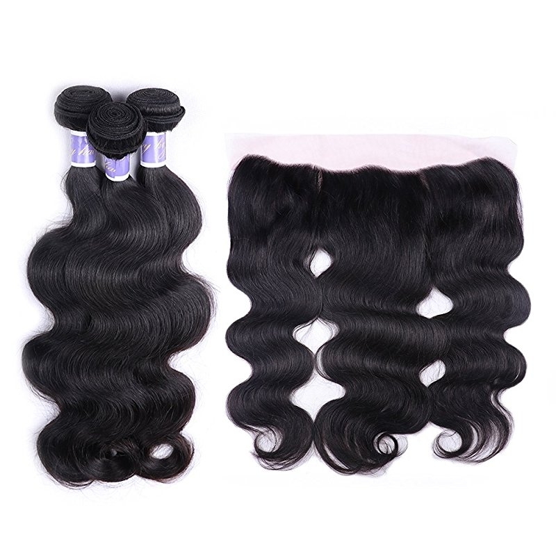 13x4 Ear To Ear Lace Frontal With Bundles Brazilian Body Wave 3 Bundles With Frontal Lace Closure