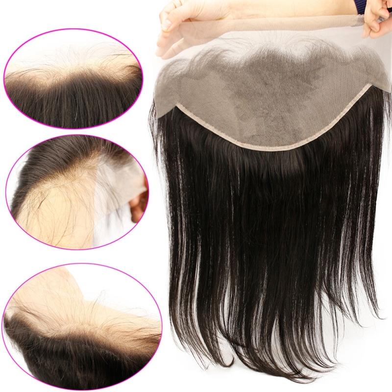 Silky Straight Transparent Lace Frontal Closure Swiss Lace 13x6 Lace Closures With Baby Hair Around