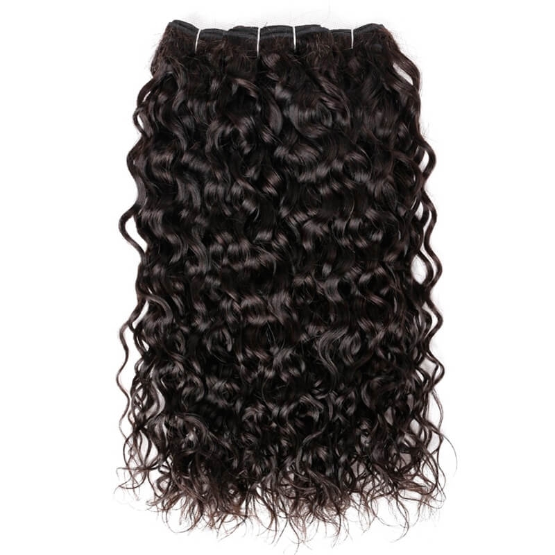 Human Hair Natural Color Hair Bundles With 13x4 Lace Frontal Pre Plucked Bleached Knots