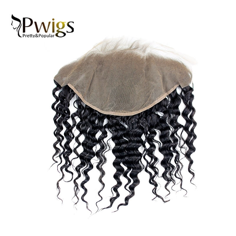 Remy Hair Deep Wave 13x6 Lace Closure With 3pcs Bundles Extensions Nature Human Hair