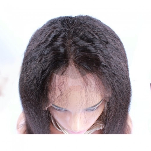 13x6 Mongolian Kinky Straight Lace Frontal Closure Bleached Knots Coarse Yaki Lace Frontal Free 3 Part Kinky Straight Frontal