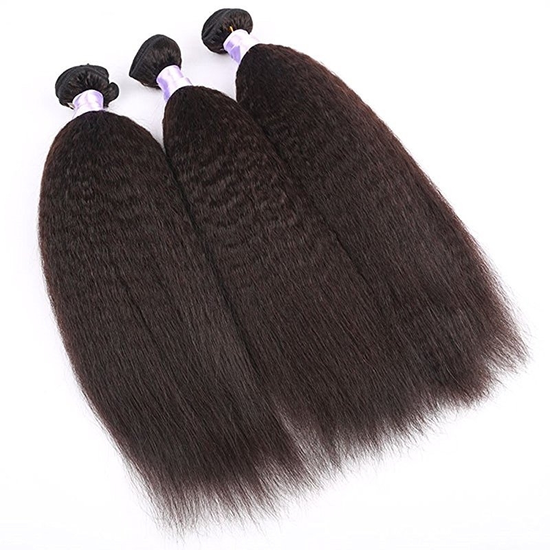 Malaysian Afro Kinky Straight Lace Frontal Closure Human Hair With 13x4