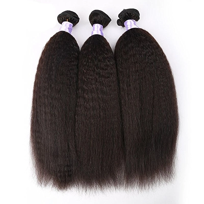 Malaysian Afro Kinky Straight Lace Frontal Closure Human Hair With 13x4