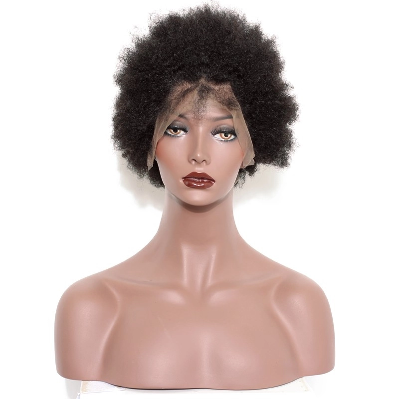 Lace Front Wig Brazilian Human Hair Wigs Kinky Curly Natural Color Lace Wigs For Blace Women