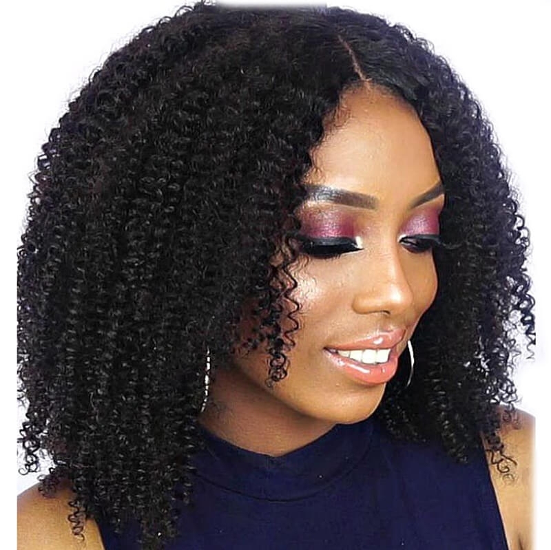 Best Lace Front Wigs Human Hair Brazilian Kinky Curly Natural Black Lace Wig with Natural Baby Hair Hidden Knots Pre Plucekd Natural Hair Line
