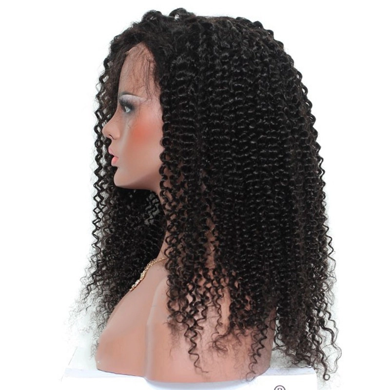 Brazilian Lace Front weave Ponytail Wigs Kinky Curly Wig Pre-Plucked Natural Hair Line 150% Density wigs