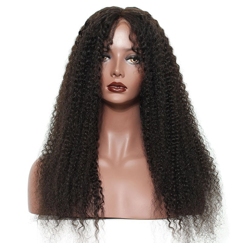 Lace Front Wigs Natural Hair Kinky Curly For Black Women 130% Density Pre Plucked Brazilian Remy Hair Wigs Bleached Knots With Natural Baby Hair